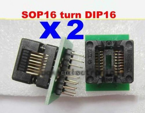 2 pc x SOP16 to DIP16 Converter for Programmer IC test ETN-Universal Socket
