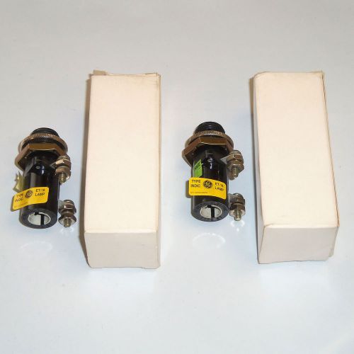 2 NEW GENERAL ELECTRIC 0116B6708 G6 TYPE ET-16 240 V 4800 OHMS INDICATING LAMPS