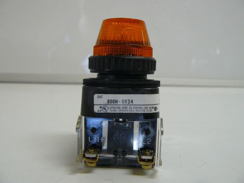 Allen bradley 800h-qr24 amber illuminating pilot light 4x24vac/dc 30.5mm 4/4x/13 for sale