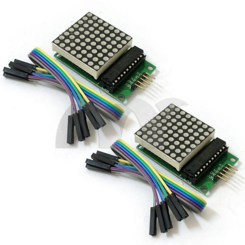 2pcs max7219 mcu control led display dot matrix module for arduino diy for sale