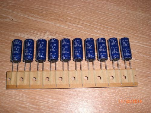 NEW 10pc NIPPON INSTRUMENTS 1500UF 10V RADIAL CAPACITOR made in Japan