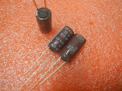 10,nippon 25v 820uf electrolytic capacitors 10x20mm for sale