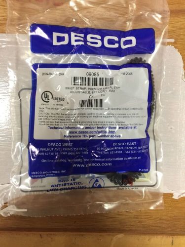 DESCO 09085, Wrist Strap 6 Ft Cord ESD Series New In Package (a3)