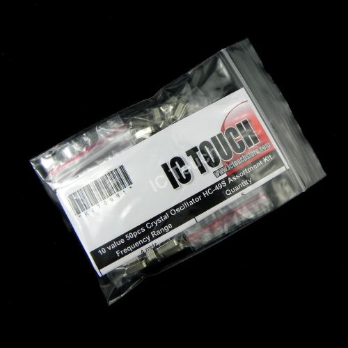 10value 50pcs Crystal Oscillator HC-49S Assortment Kit (#522)