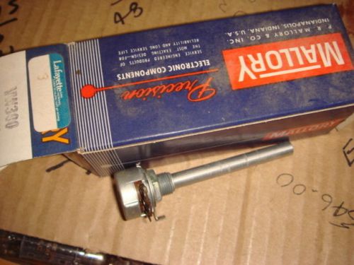 Mallory NOS VW300 300 Ohm Long Round Shaft Potentiometer Guaranteed