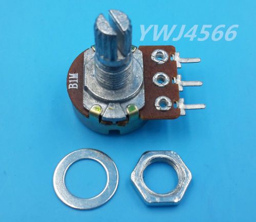 100pcs b1m  1m  ohm linear taper mini potentiometer pot 15mm 3pin for sale