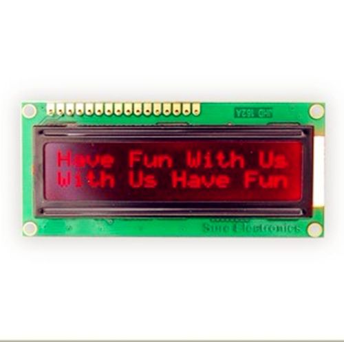 1602 LCD Module Red Characters Black Backlight HD44780