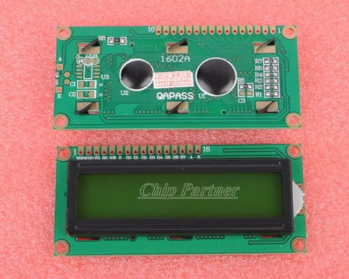 1pcs 1602 lcd 16 x 2 lcd1602 verdant characters yellow backlight hd44780 new for sale