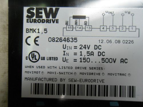 (r2-4) 1 new sew eurodrive 8264635 rectifier for sale