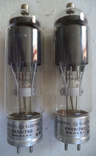 (2) Used General Electric 6858 / 760 Gas Thyratron Tube -Neg Control Triode Type