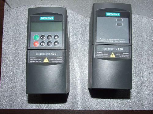 Siemens micromaster 420 inverter drive 6se6420-2uc11-2aa1( lot2) for sale