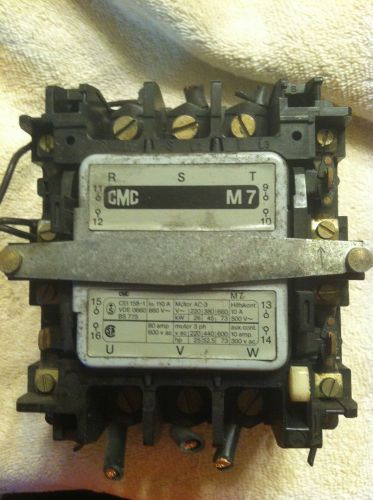 CMC Contactor M7 CEI 158-1 VDE660 80A 600VAC Used Take Out FREE SHIPPING