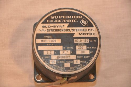 Superior Electric Slo Syn M091-FD09 Stepper Motor