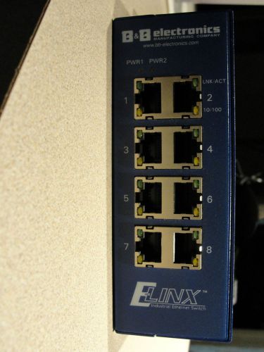B &amp; B Electronics Model EIR308 Ethernet Switch 8 Copper Ports ELINX