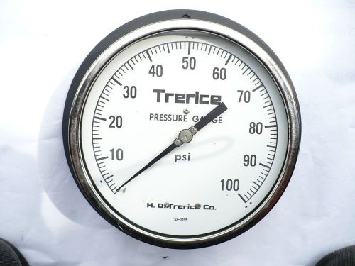 Trerice no.600b 6&#034; pressure gauge back connection 0-100 psi for sale