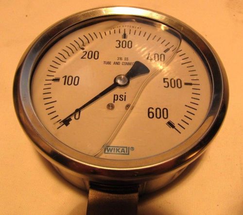 Wika 2.5&#034; pressure gauge 0-600 psi all 316 s.s. 2.5 1/4&#034; npt for sale