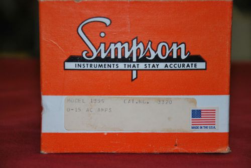 Simpson Model 1359 4 1/2&#034; Wide-Vue AC Ammeter
