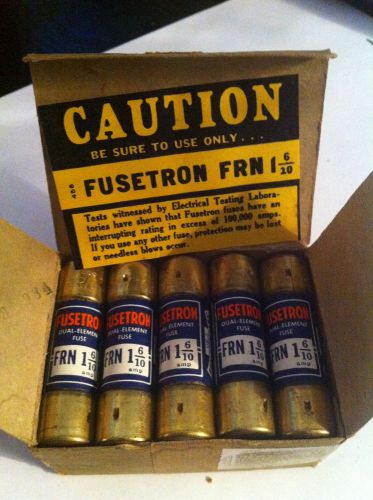 Fusetron FRN 1 6/10 FUSE 1.6AMP 250V &#034; BOX OF 10 FUSES $ 59.95 FREE SHIPPING &#034;