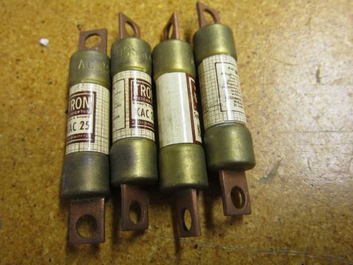 Tron kac 25 fuse 25amp 600vac high speed (lot of 4) for sale