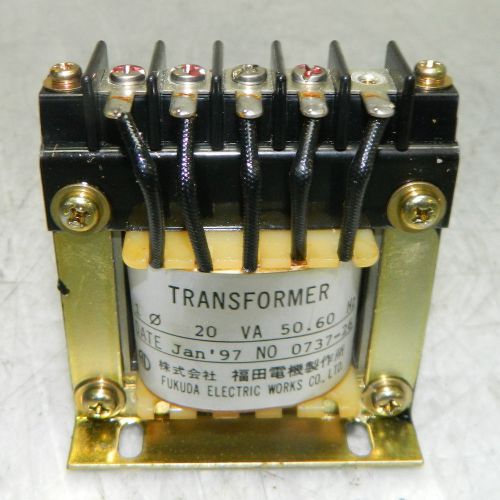 Fakuda electric transformer, 0737-26, 20 va, used, warranty for sale