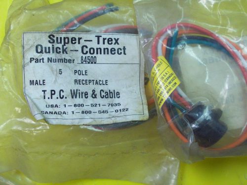 TPC WIRE &amp; CABLE SUPER-TREX 84500 NEW QUICK CONNECT 5 POLE MALE RECEPATCLE 84500