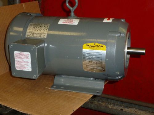 Baldor electric motor 50 hz cy 5 hp 3 ph 3450 rpm 184c frame face and foot mt. for sale