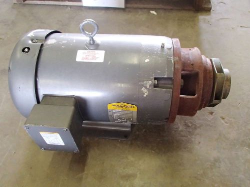Baldor 7-1/2 hp motor jmm3709t, 208-230/460 volt, 3450 rpm, frame 213jm (used) for sale