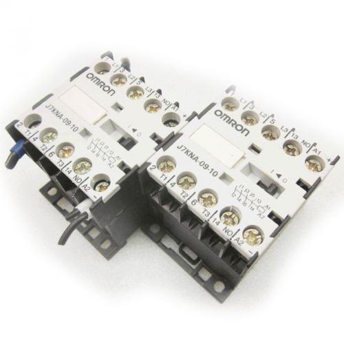 Lot of 2 omron j7kna-09-10 contactor 9a 1no/0nc 220/240v low voltage switch for sale