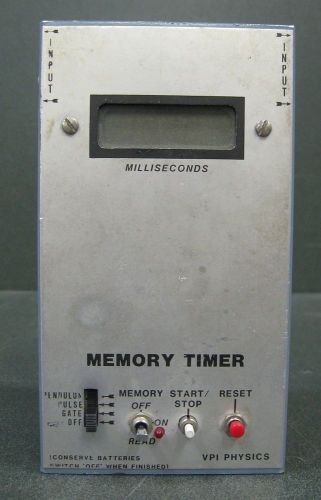 VPI Physics Milliseconds (ms) Memory Timer