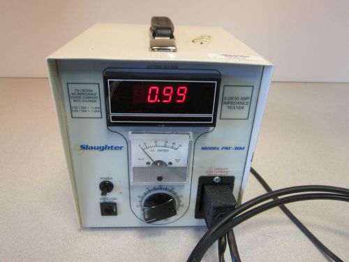 Amp Impedance Tester PSC-30D Slaughter  9&#034;x 8&#034;x 9&#034;  Powers On