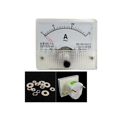 Class 2.5 accuracy ac 15a analog panel amp meter 85l1-a for sale