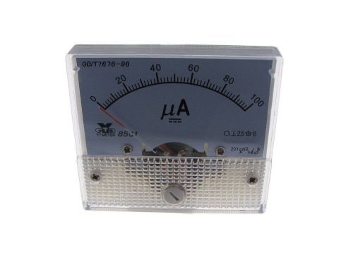 DC 100uA Analog Needle Panel DC Current Ammeter  85C1
