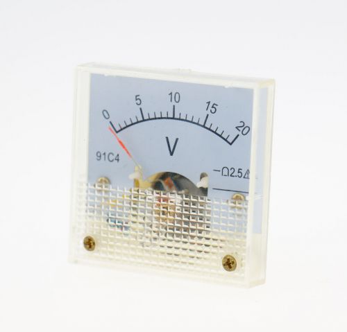 Mini measuring dc 0-20v analog volt panel meter voltmeter for sale