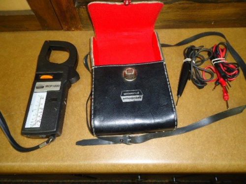 UNIVERSAL ENTERPRISES MCP1000 VINTAGE CLAMP METER WITH CASE IN MINT CONDITION