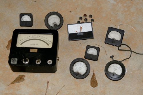 Vintage gauges meters ammeter volts amperes tuning simpson weston zero corrector for sale