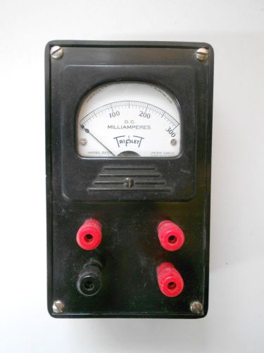 Vintage Triplett Model 327-T Portable Milliampmeter: Guage 0-300