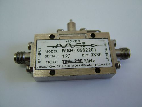 RF AMPLIFIER VHF UHF 40MHz - 1GHz GAIN 70dB  MSH-0962201 S/N 123