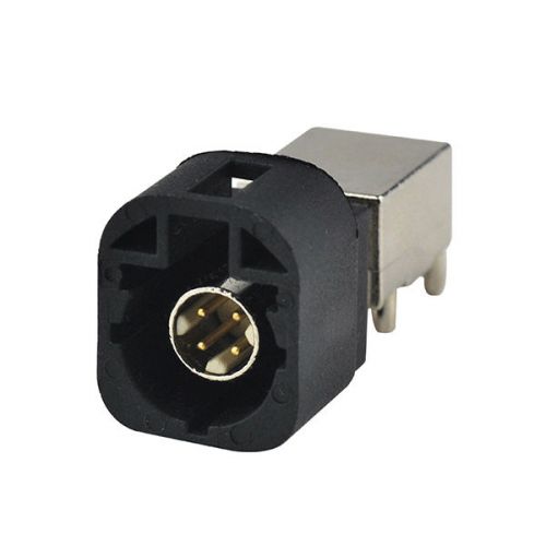 Hsd fakra 4pin black jack female pcb mount right angle rf car connector &#034;a&#034; for sale