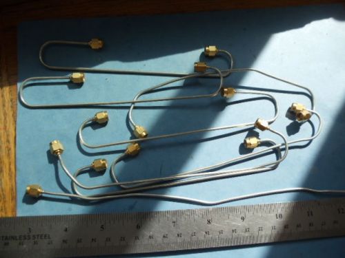 Set of 4 - 9&#034; long Semi Rigid Coax with 2 SMA Male connectors gold