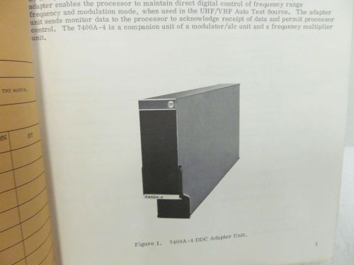 Collins Radio 7400A-4 DDC Adapter Unit Instruction Manual w/schematics