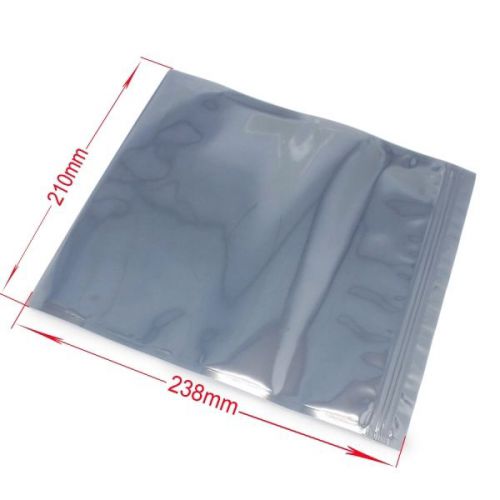 100pcs Anti-Static ESD Bag Zip Lock Reclosable Shielding Bags 238x210mm
