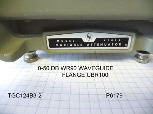 WAVEGUIDE ATTENUATOR HP X382A  0-50 DB WR90 FLANGES UBR100