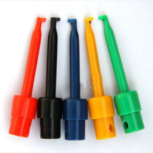 10pcs high quality large copper flexible pcb smd ic test hook probe 5 color diy for sale