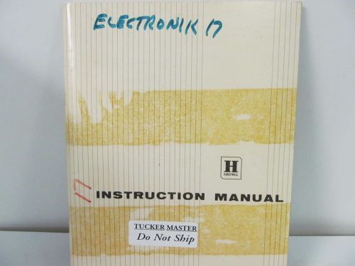 Honeywell Electronik 17 Instruction Manual w/schematics