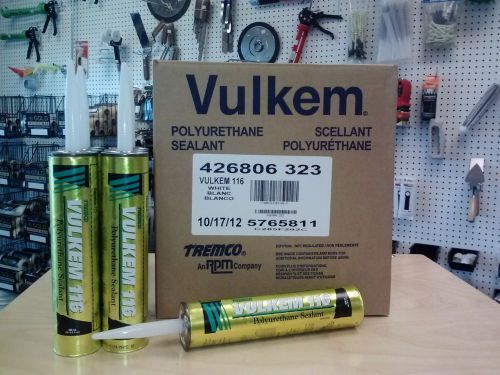 VULKEM 116 &#034;WHITE&#034; Polyurethane Sealant (30 - 10 oz Tubes / Custom Case)