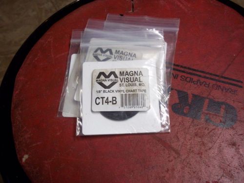 Magna visual ct4-b 1/8th&#034; black chart tape, for sale