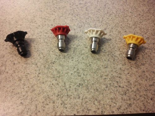 Lot of four assorted tips for pressure washers for sale