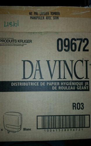 DA VINCI  by Kruger single toilet paper dispenser, new in box, white