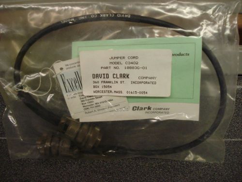 David clark remote jumper cord 2ft c3402 - new for sale
