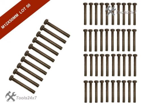 50 pcs heavy duty m12x50mm a2 stainless fully threaded bolt screw hexagon for sale